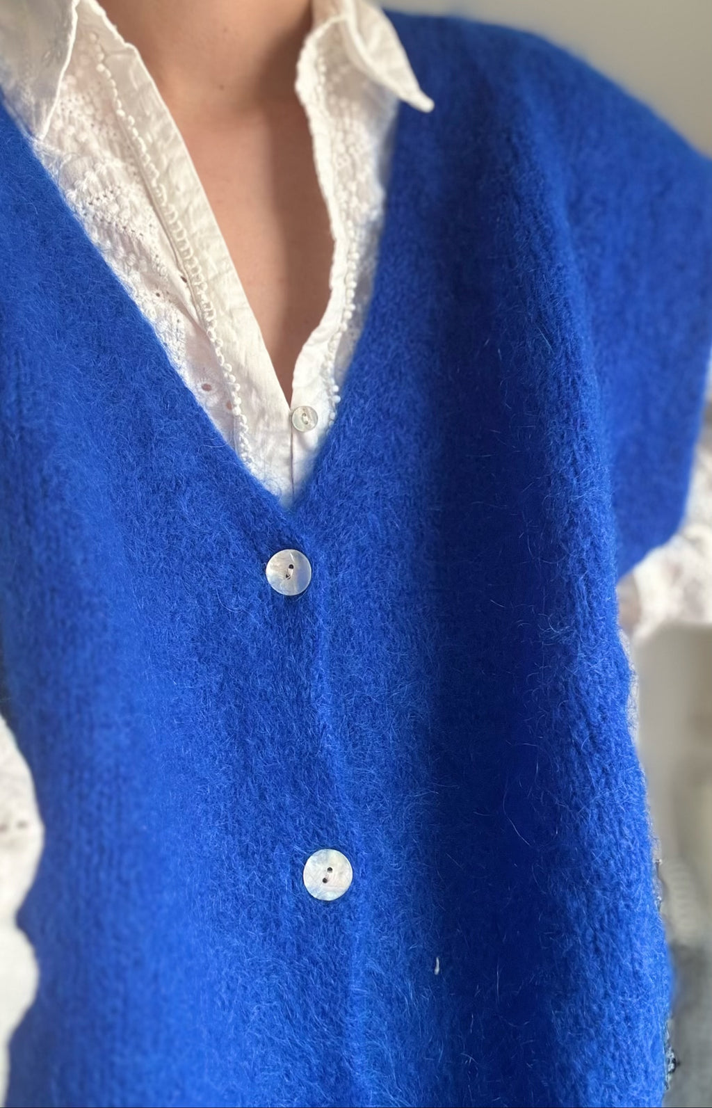 Gilet Sans Manches en Mohair – Doux & Léger