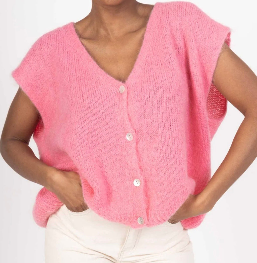 Gilet Sans Manches en Mohair – Doux & Léger