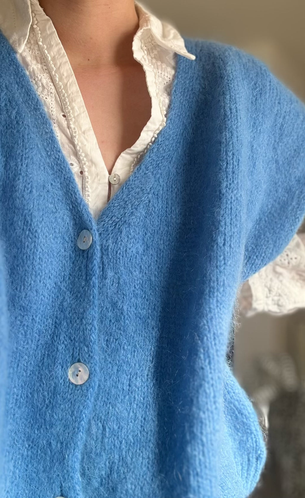 Gilet Sans Manches en Mohair – Doux & Léger