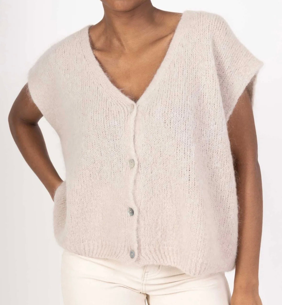 Gilet Sans Manches en Mohair – Doux & Léger