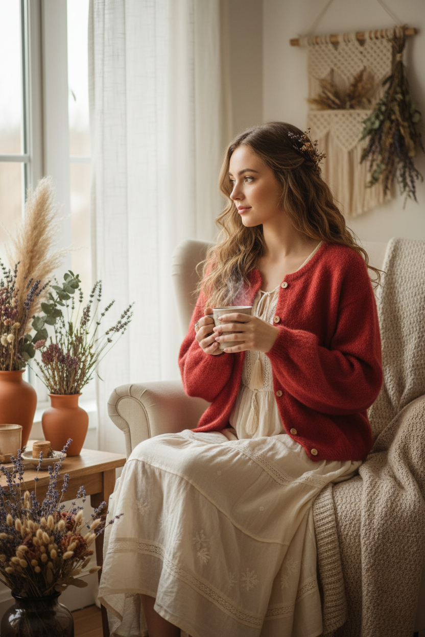 Cardigan en Mohair – Gilet Doux & Élégant