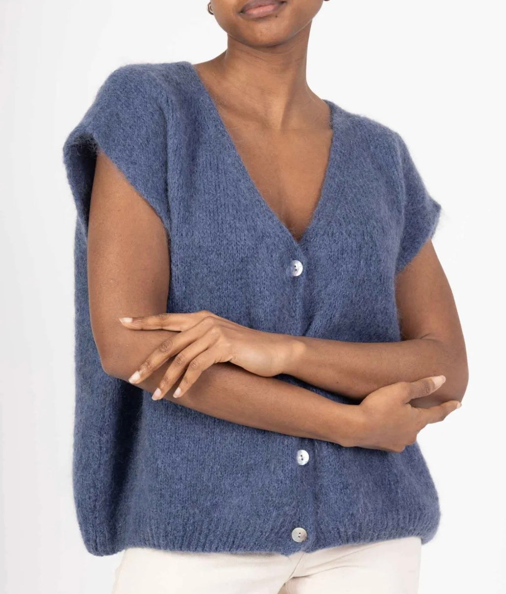 Gilet Sans Manches en Mohair – Doux & Léger