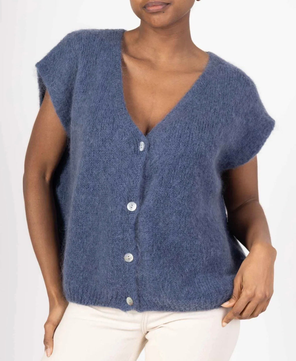 Gilet Sans Manches en Mohair – Doux & Léger